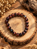 Bracelet homme en Oeil de Taureau 10mm