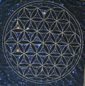 Tapis de divination Fleur de Vie Sacrée