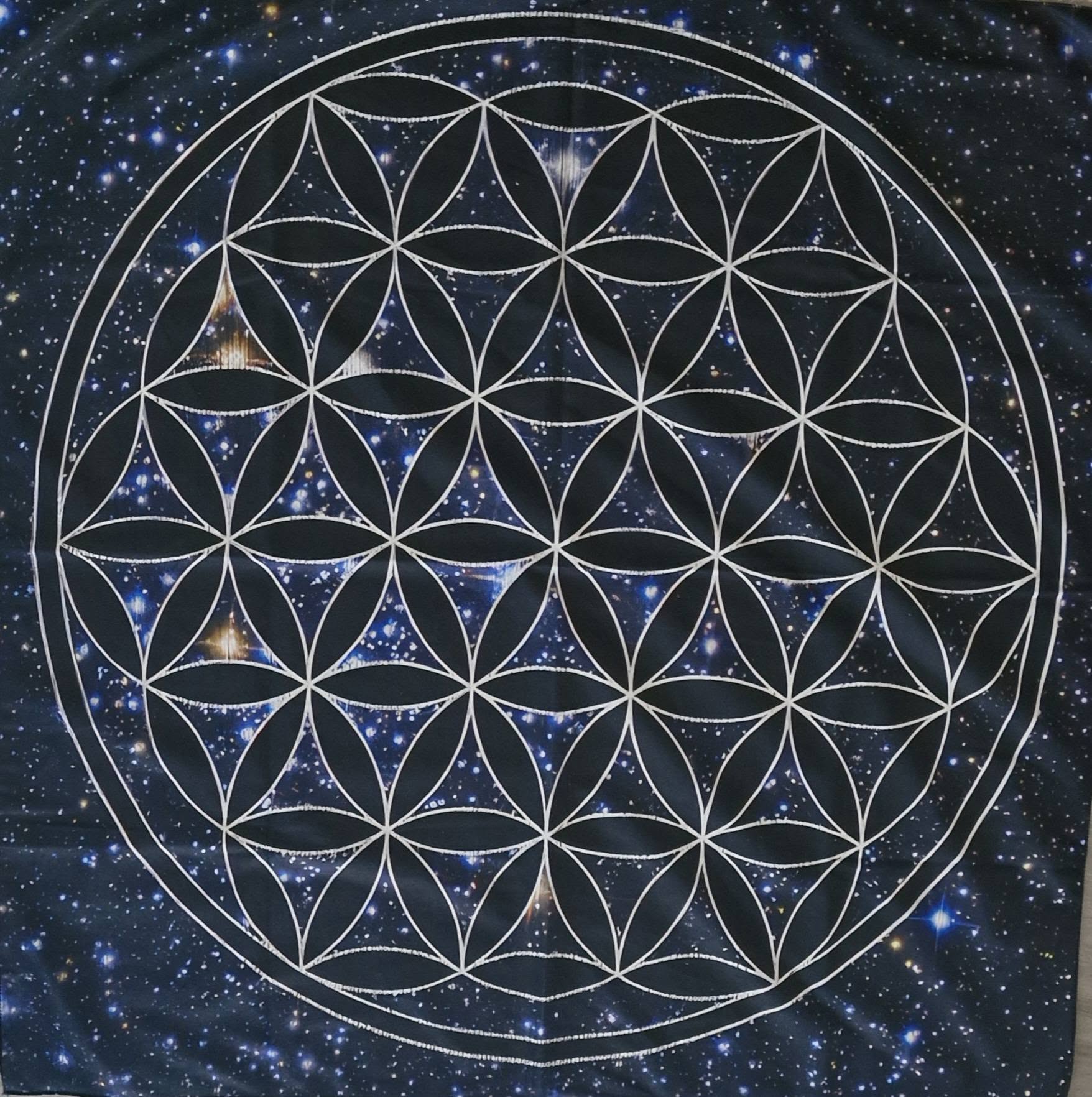 Tapis de divination Fleur de Vie Sacrée