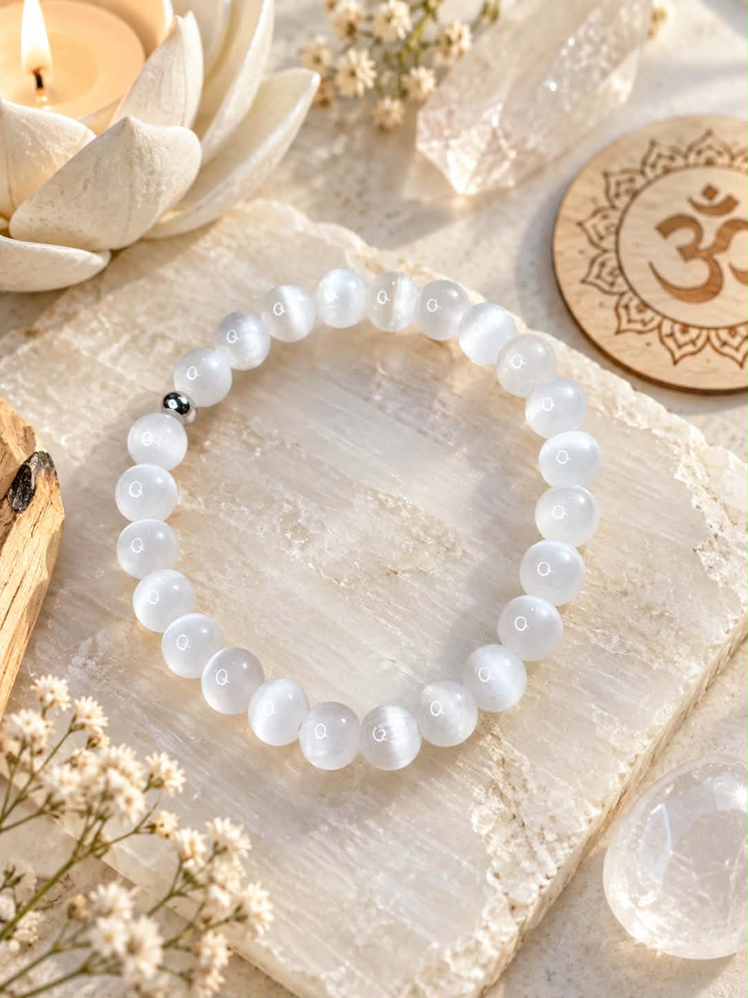 Bracelet Homme en Sélénite