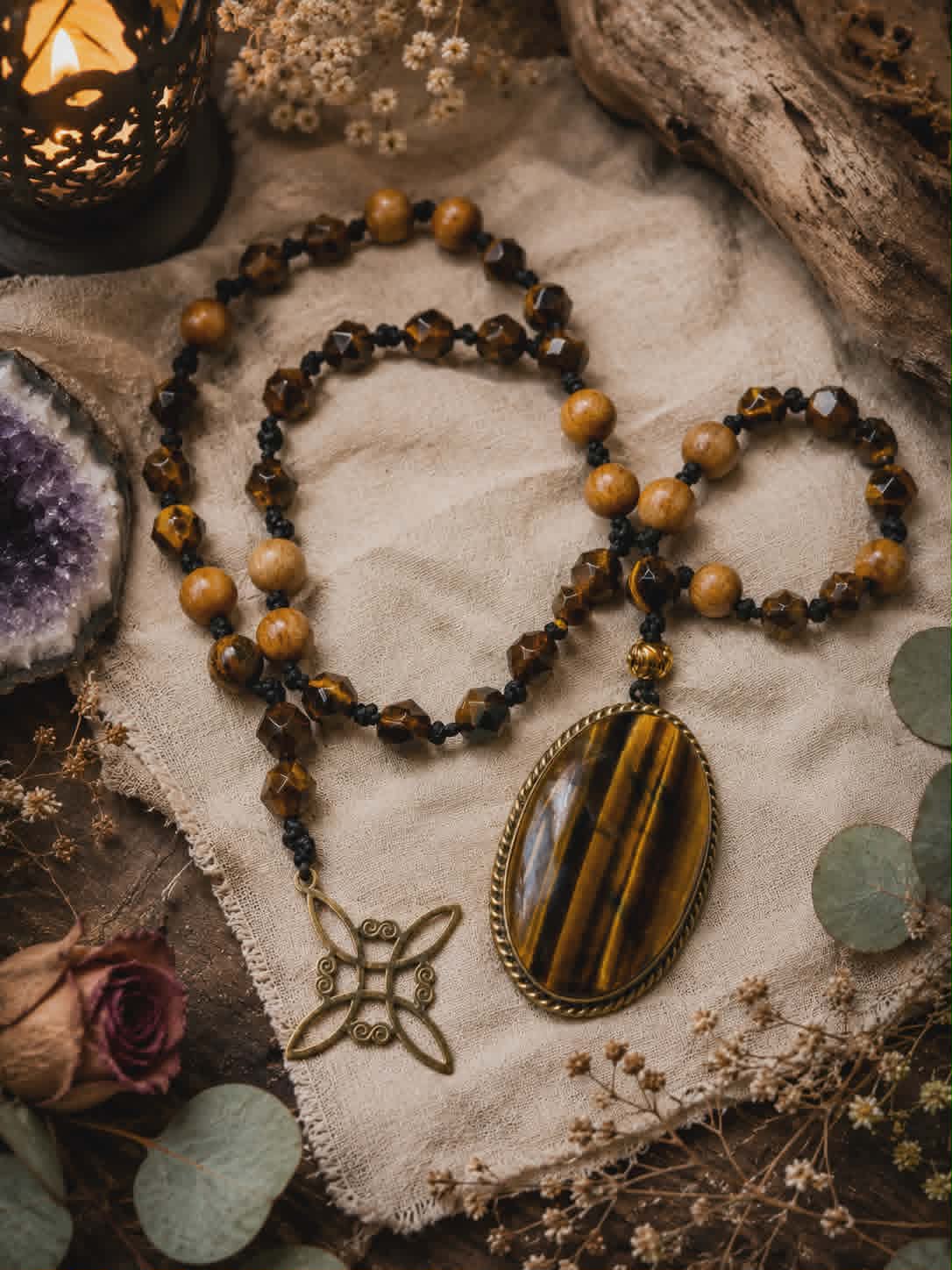 Echelle de sorcière COURAGE & PROTECTION en Oeil de Tigre