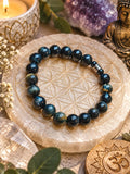 Bracelet homme en Oeil de faucon 10mm