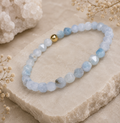 Bracelet femme en Aigue Marine facettée