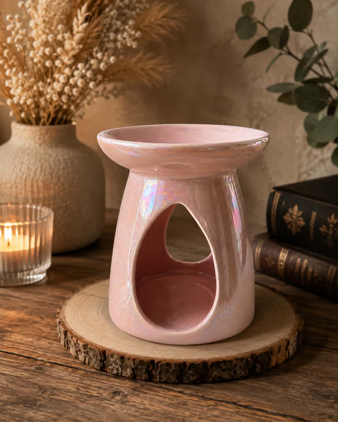 Brûleur à fondants parfumés ou huiles essentielles IRIDESCENT ROSE