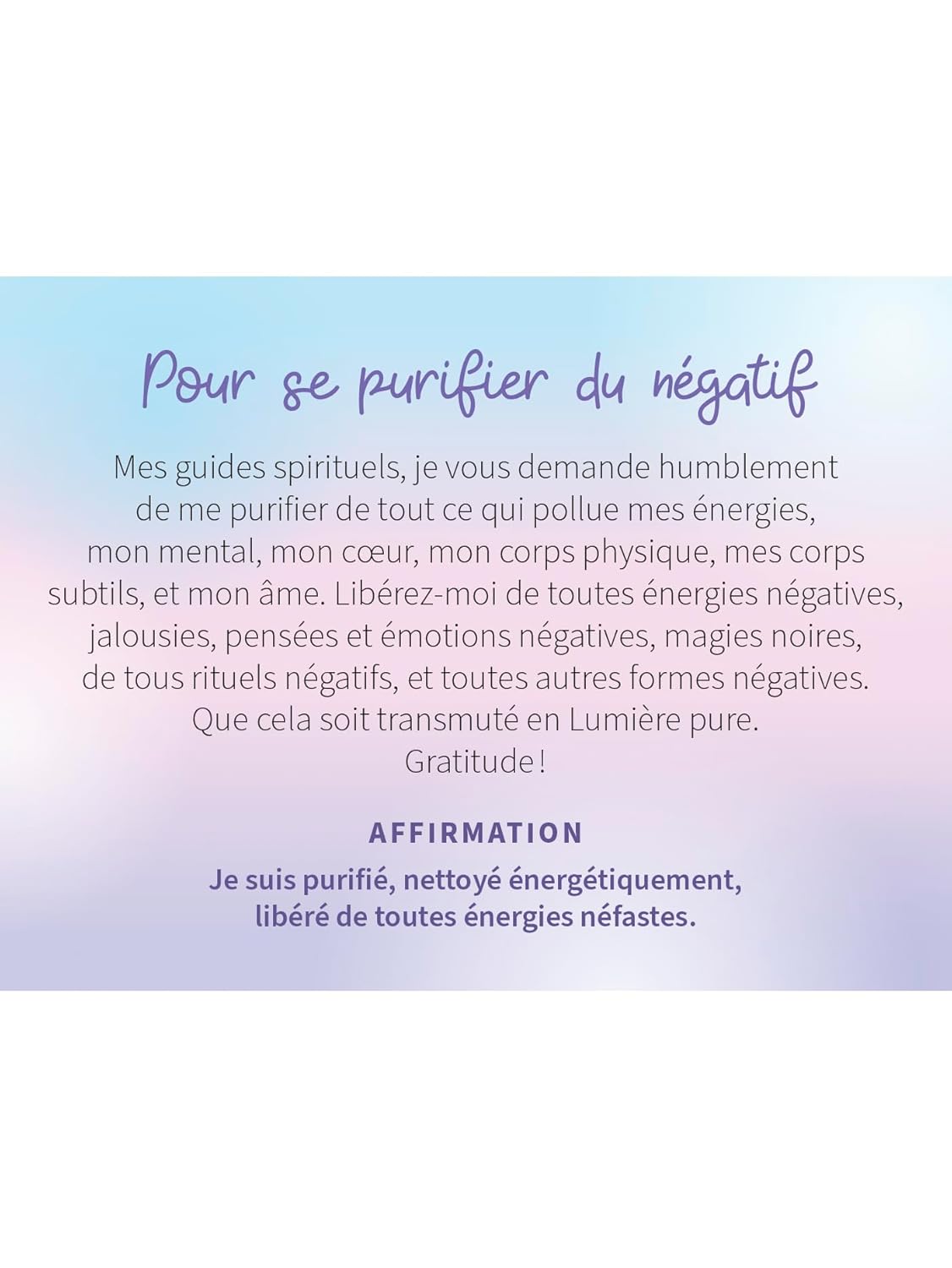 Petit oracle Mes petits prières aux guides spirituels.
