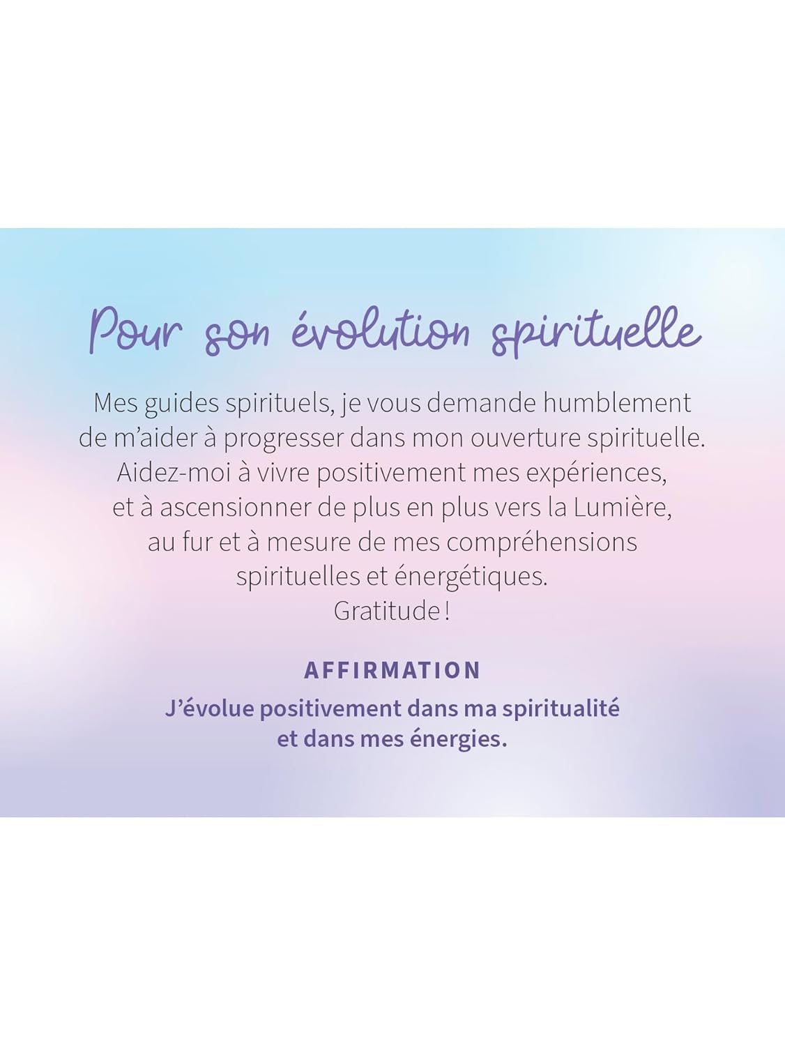 Petit oracle Mes petits prières aux guides spirituels.