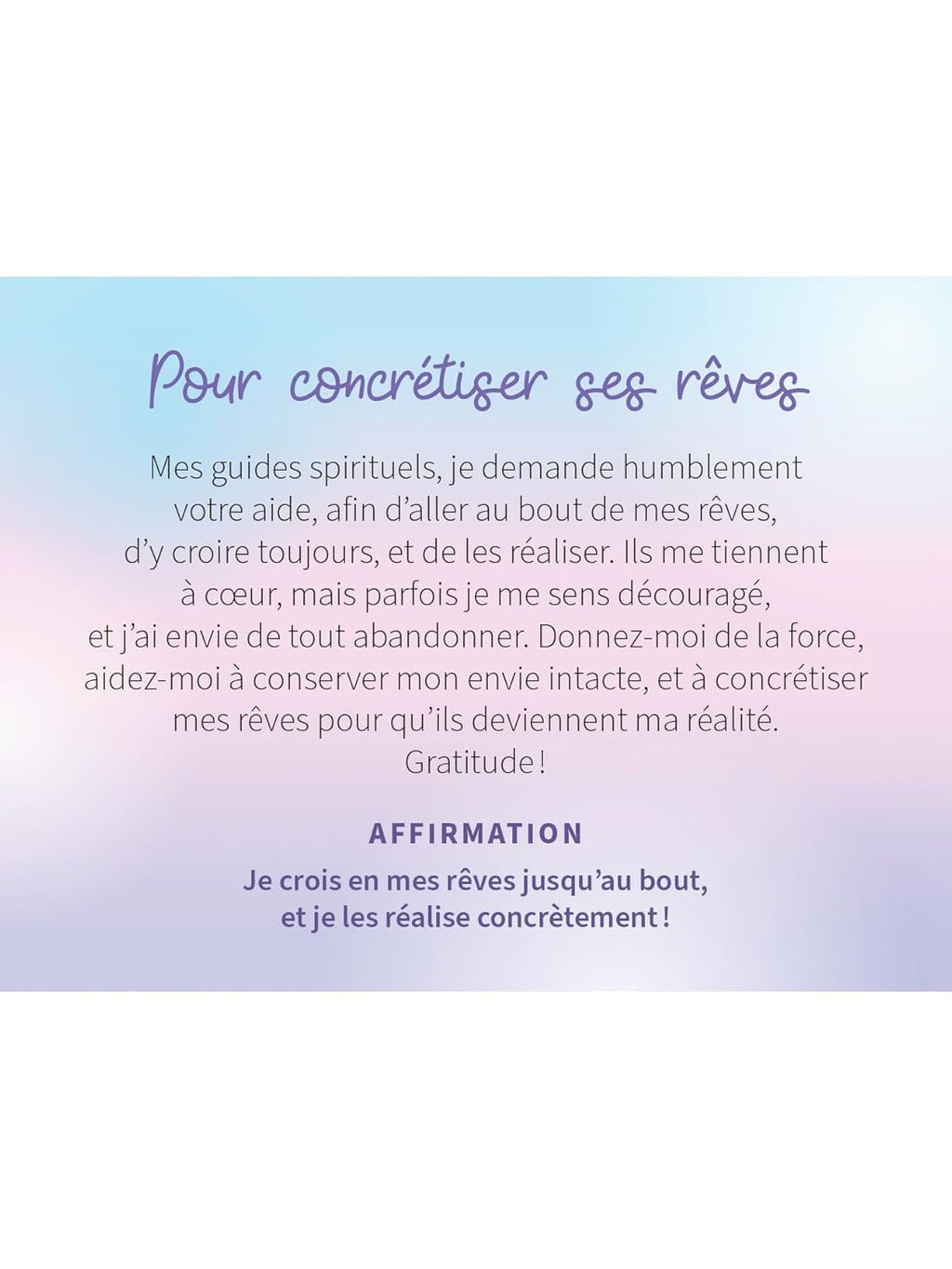 Petit oracle Mes petits prières aux guides spirituels.