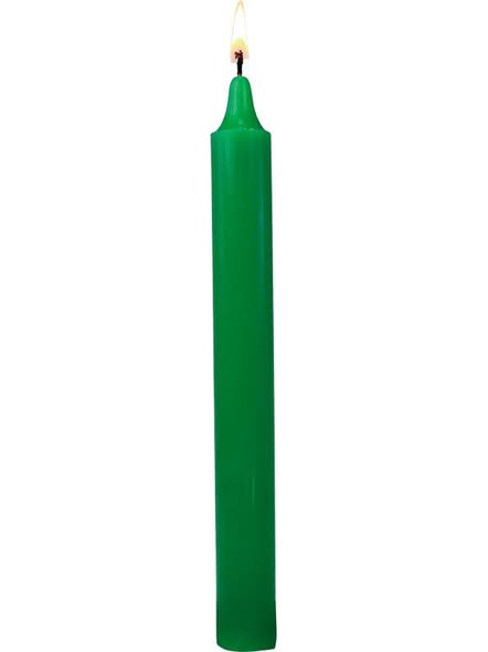 Bougie chandelle Verte - Croissance, Abondance & Renouveau