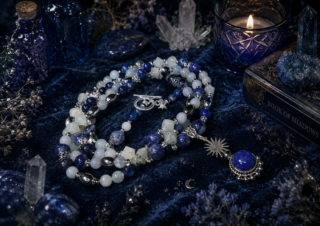 Collier mâlâ 108 perles "Ecume de l'âme" (Pierres de qualité supérieure)