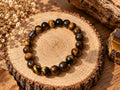 Bracelet homme en Oeil de Tigre 10mm