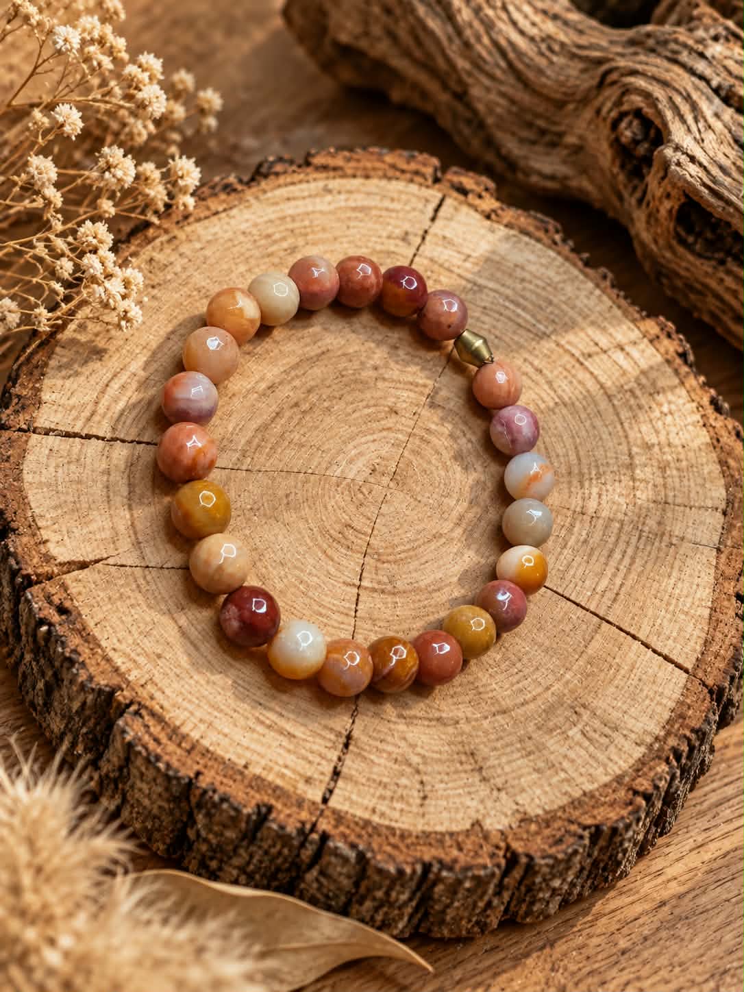 Bracelet homme en Bois Pétrifié