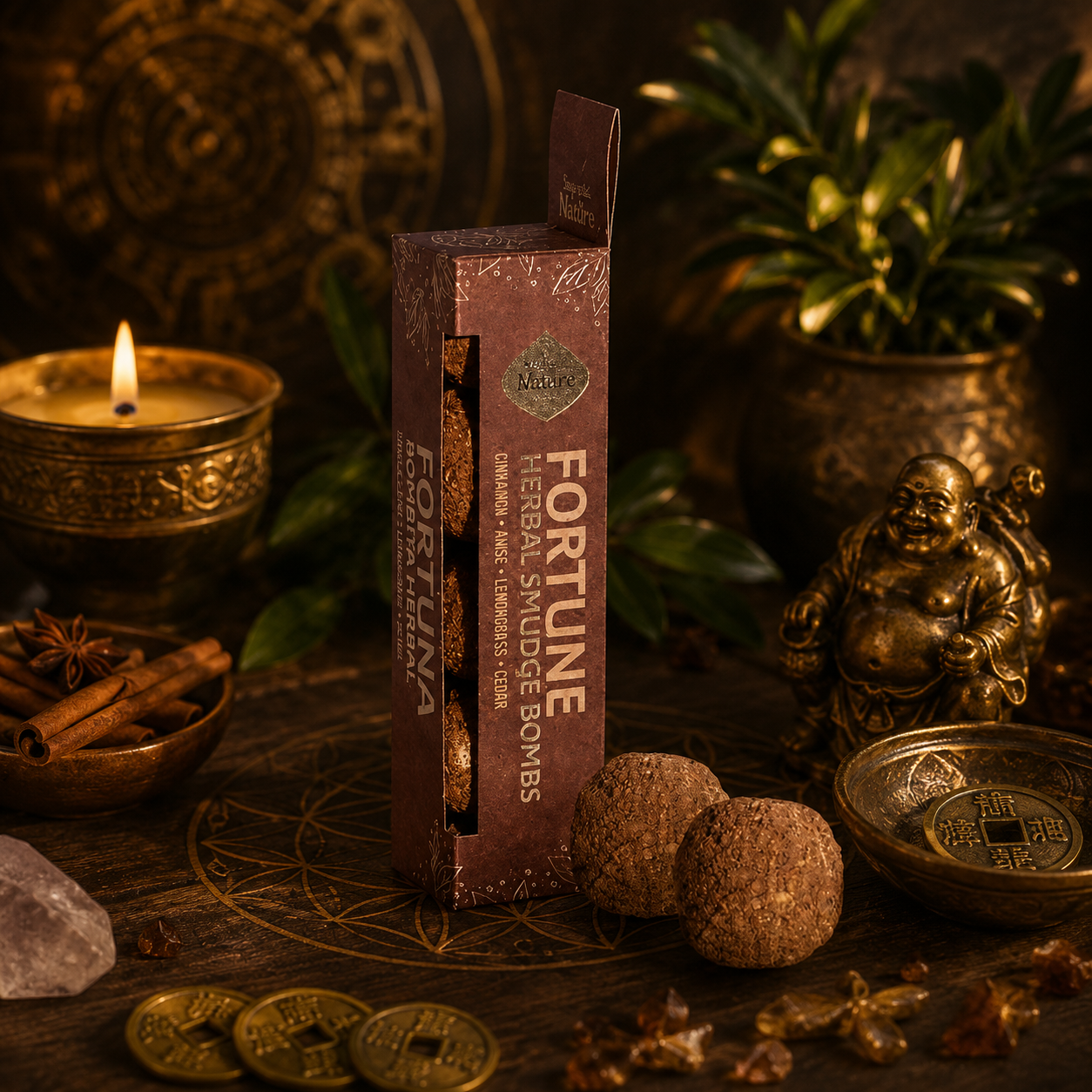 Boules d'encens Bombs Smudge FORTUNA - Rituels d'abondance & de prospérité