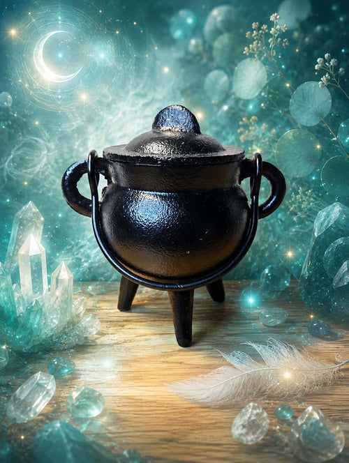 Chaudron en fonte pour rituels & fumigation