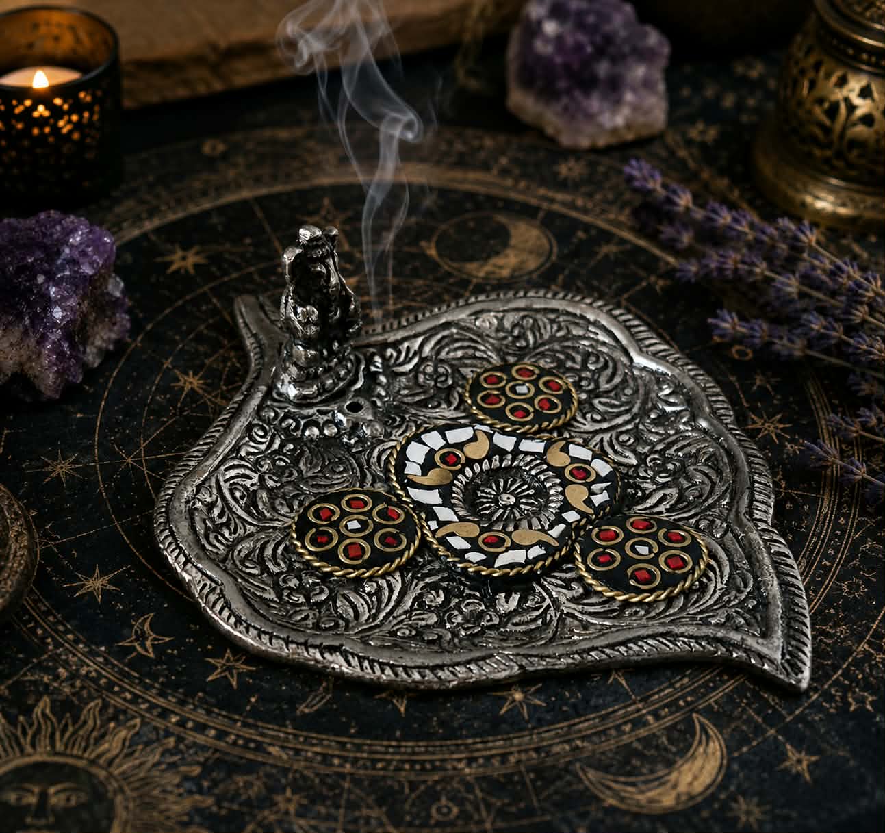 Porte encens GANESH  en laiton