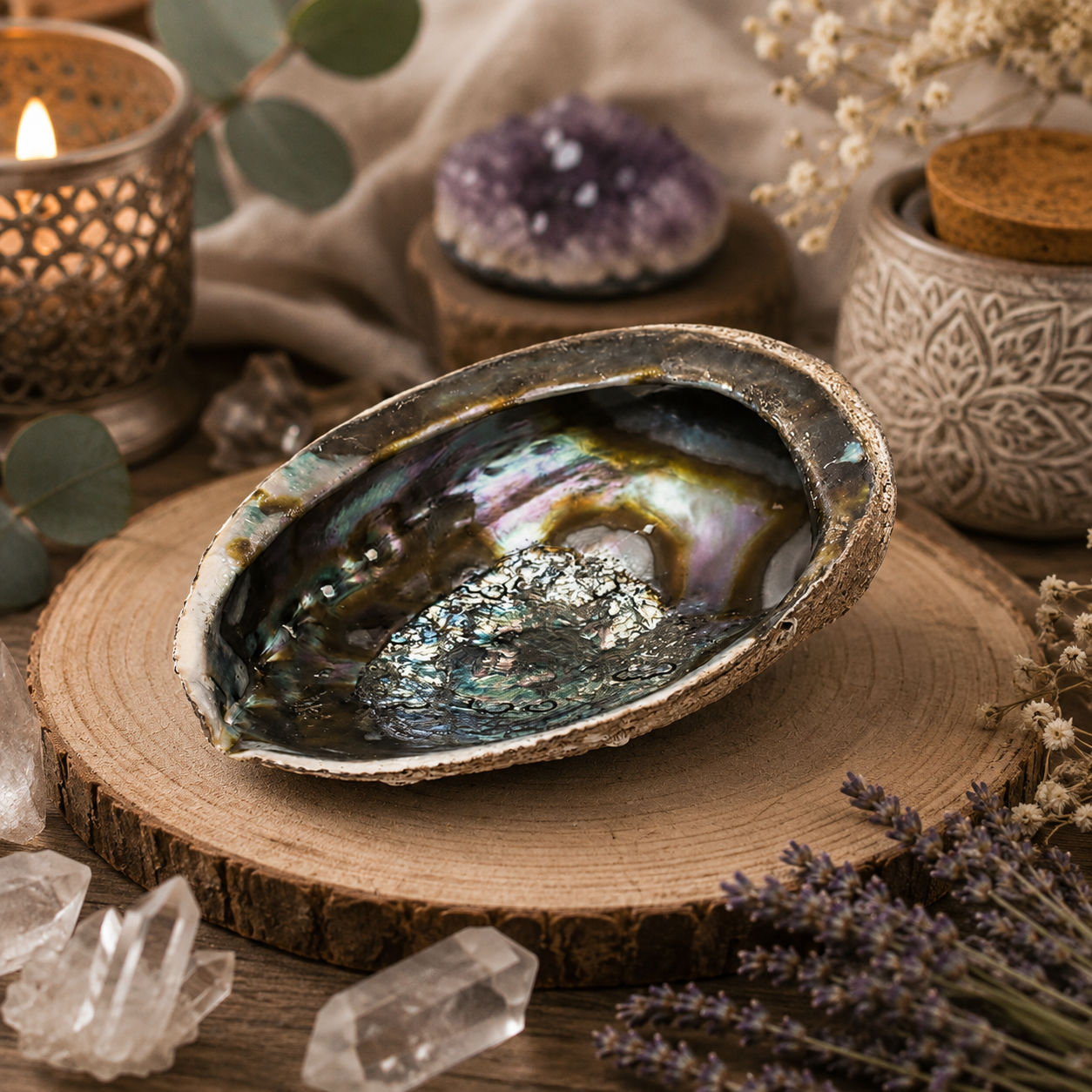 Coquille d'Ormeau (Abalone) – Support naturel pour la fumigation - ALEATOIRE