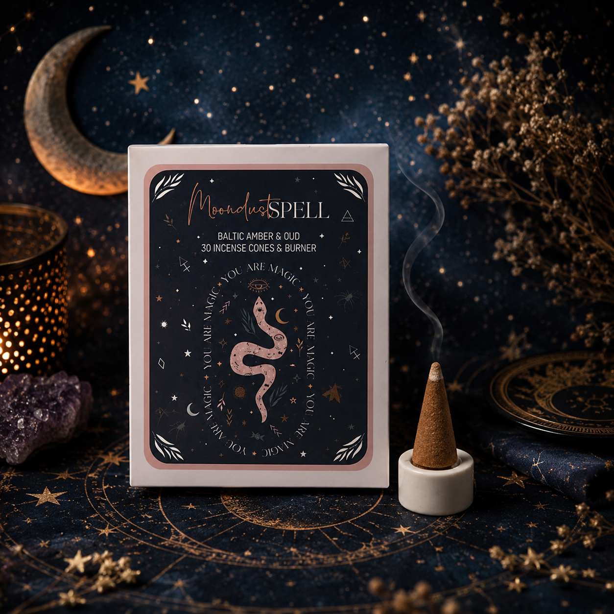 Cônes d'encens Celestial Magic Poussières de lune enchantées.