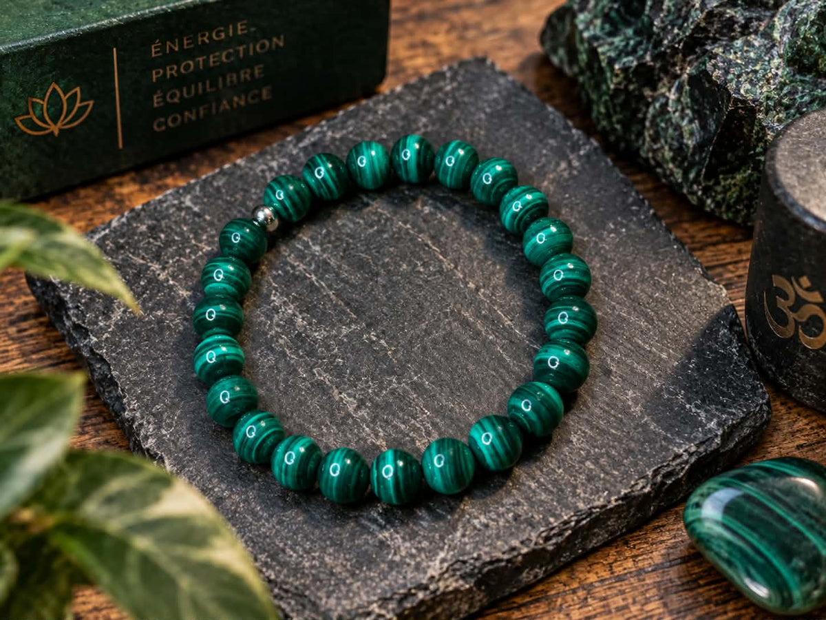 Bracelet homme en Malachite