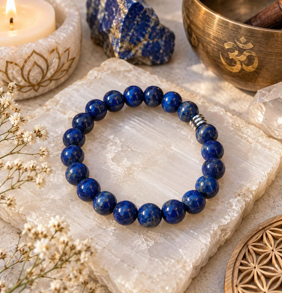 Bracelet homme en Lapis-Lazuli