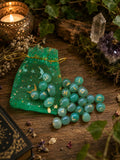 Runes en Aventurine verte