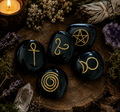 Runes de sorcières en Agate noire