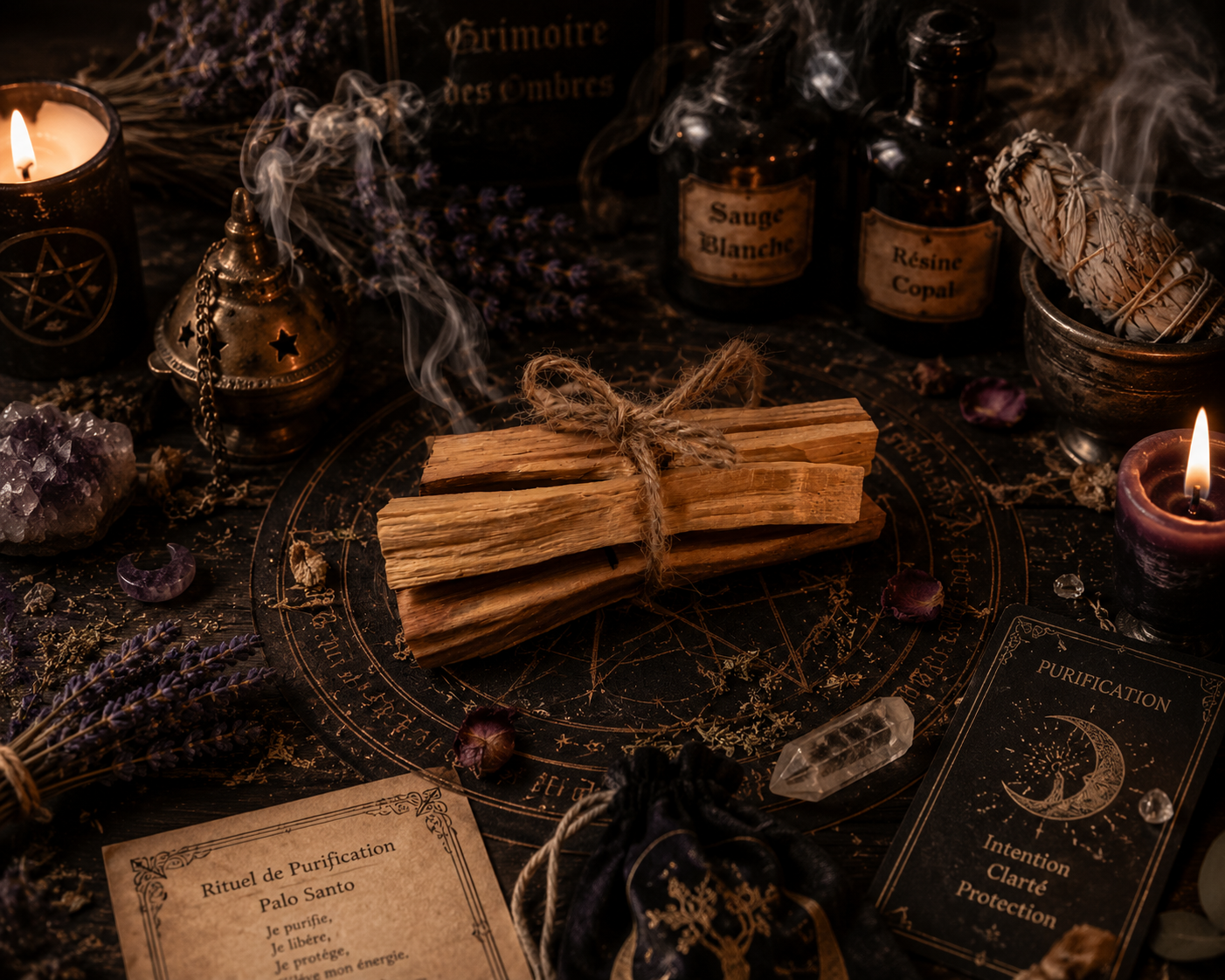 PALO SANTO lot de 4 bâtons