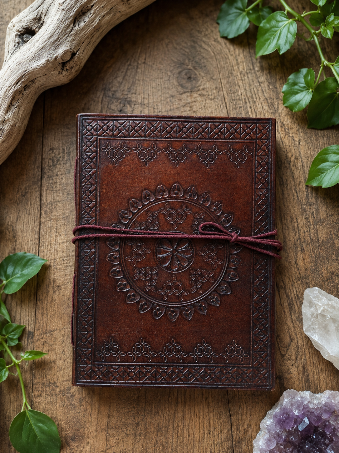 Grimoire fait main en cuir 100 pages