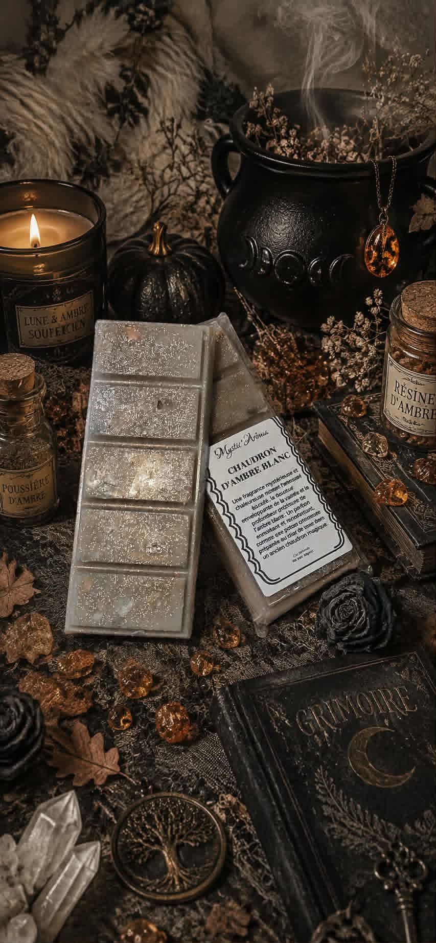 Fondants parfumés CHAUDRON D'AMBRE BLANC