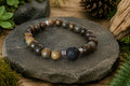 Bracelet Homme en Pierre de lave & Bois de santal