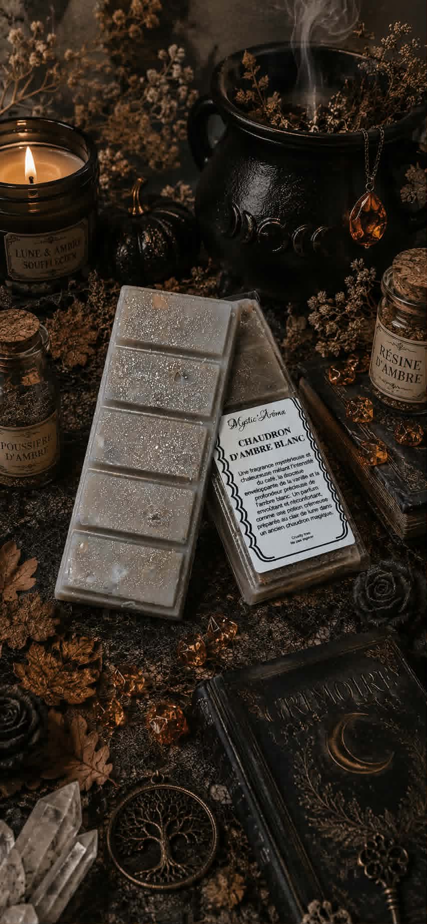 Fondants parfumés CHAUDRON D'AMBRE BLANC
