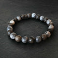 Bracelet Homme en Jaspe gris & Bois dentelle